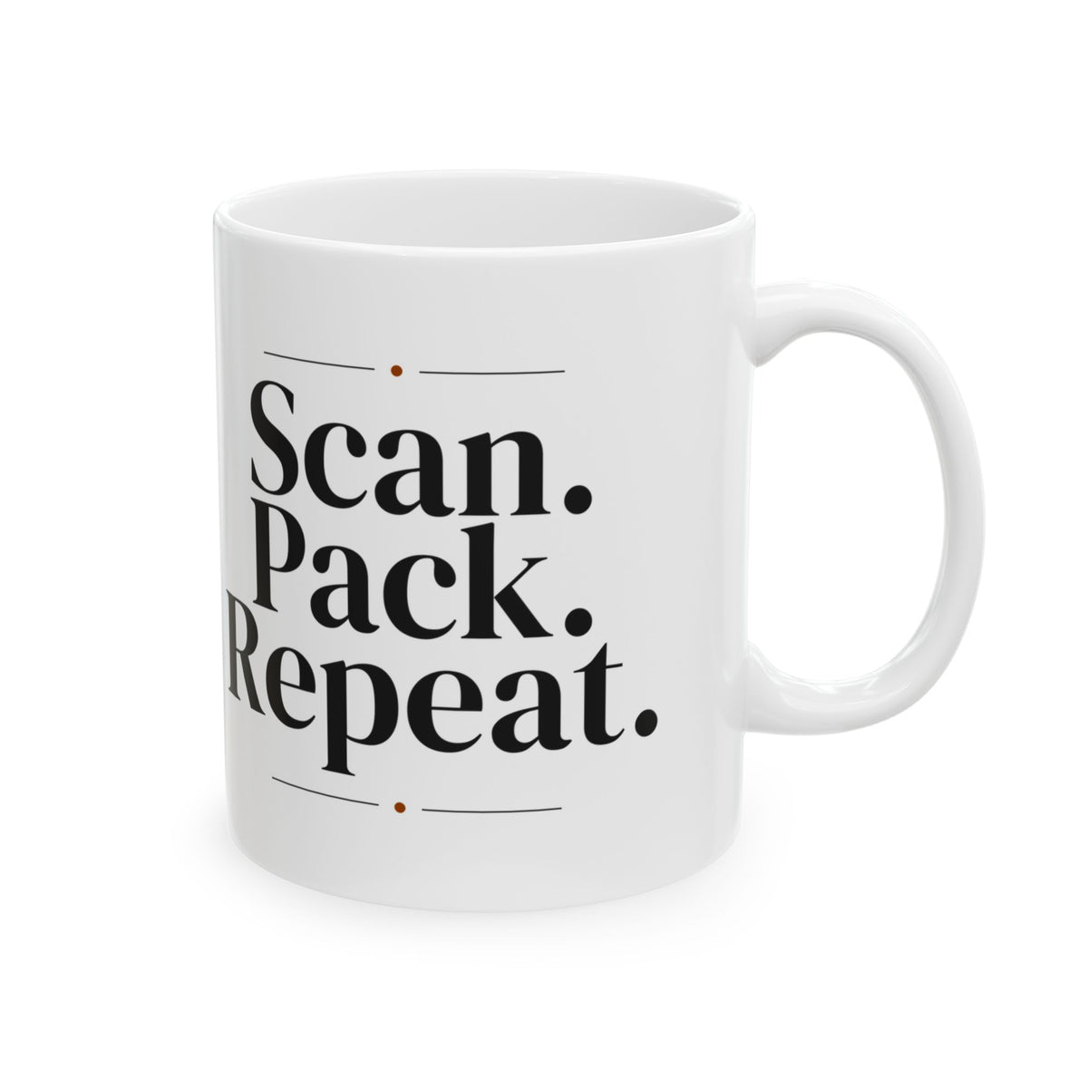Warehouse Worker Coffee Mug Scan Pack Repeat