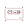 Funny Christmas In-Laws Sticker Double Feature Both Families One Day