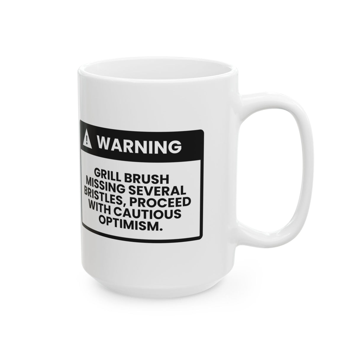 Funny Grill Dad Coffee Mug Grill Brush Warning For Dad