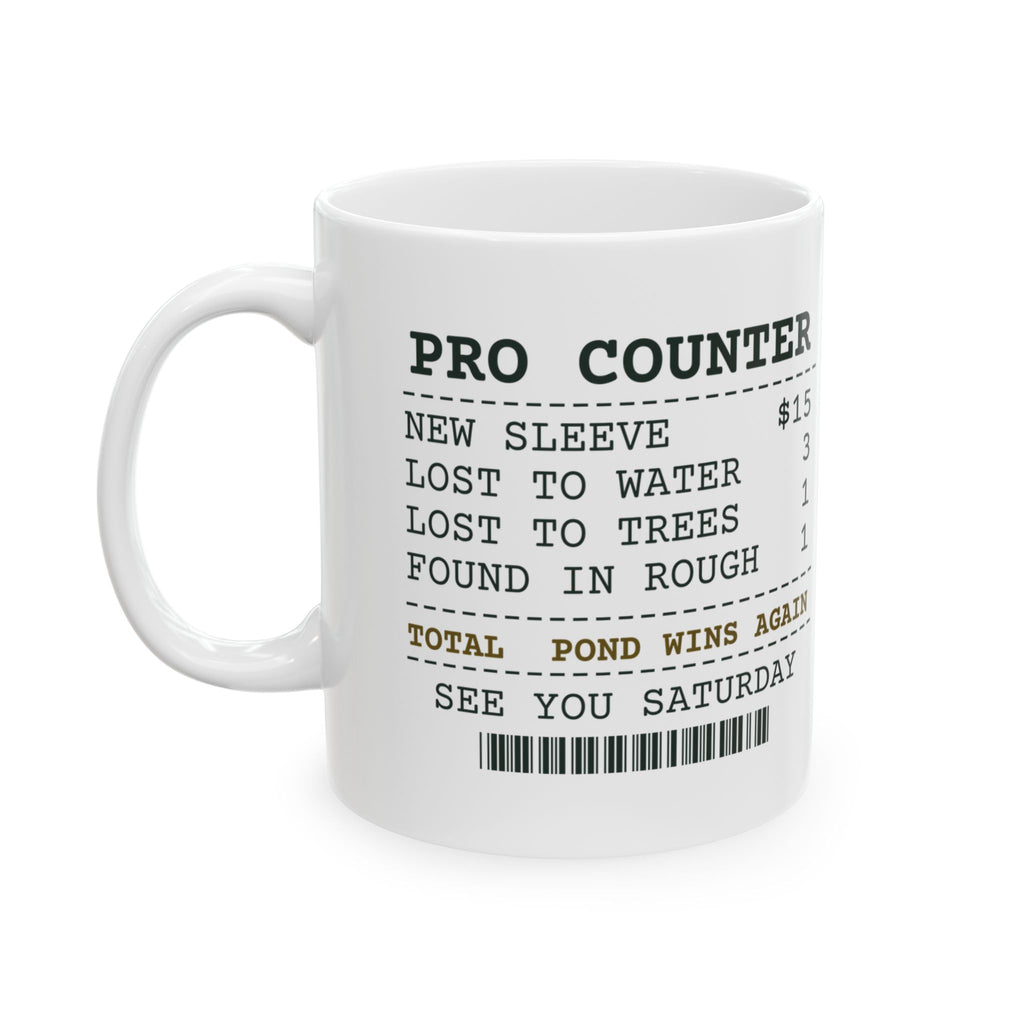 Funny Golfer Coffee Mug Fed The Pond A New Sleeve Pro Counter Receipt