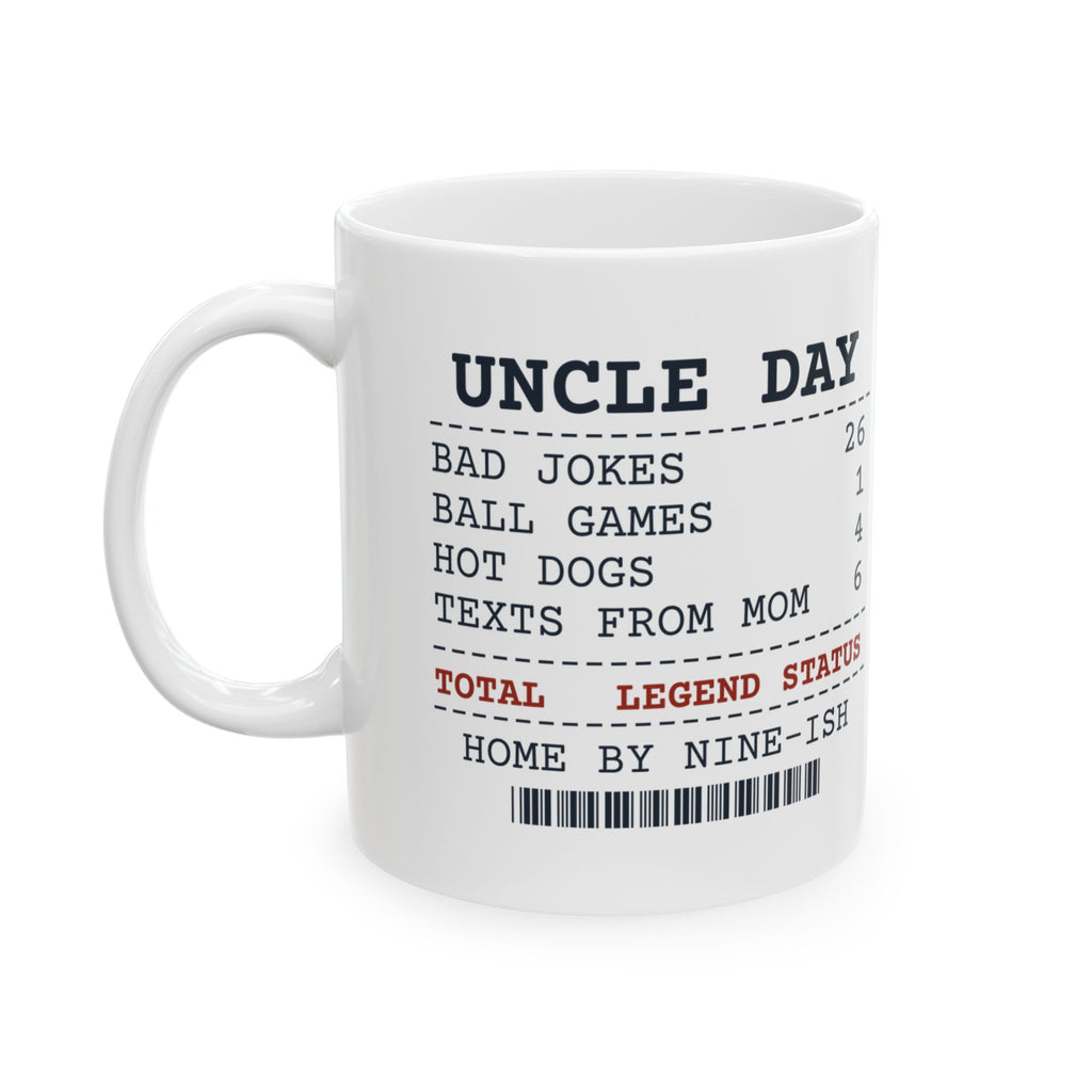 Funny Uncle Coffee Mug Bad Jokes 26 Hot Dogs 4 Receipt