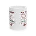 Funny Christmas Mom Coffee Mug Mom's December Receipt