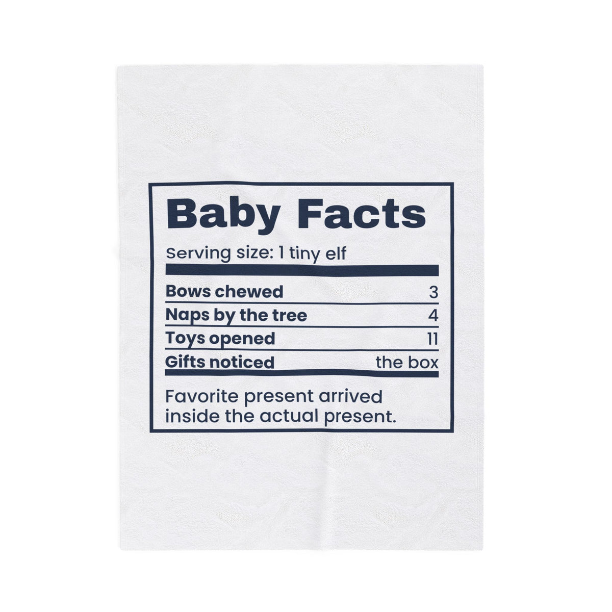 Funny Christmas Throw Blanket Baby Facts Gifts Noticed The Box