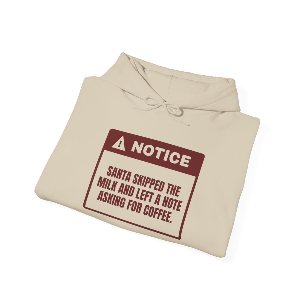 Funny Christmas Hoodie Santa Wants Coffee Not Milk