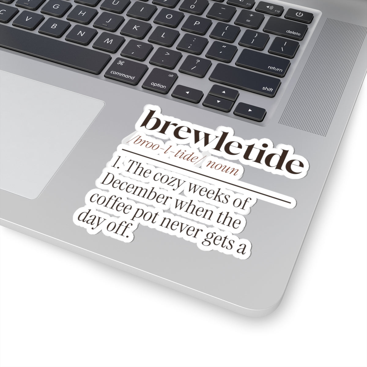 Funny Christmas Sticker Brewletide Definition For Coffee Lovers