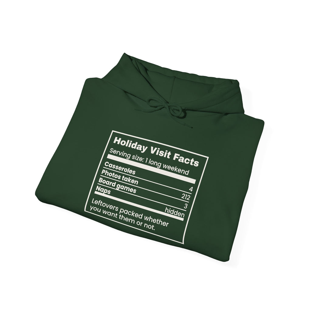 Funny Christmas In-Laws Hoodie Holiday Visit Facts Label