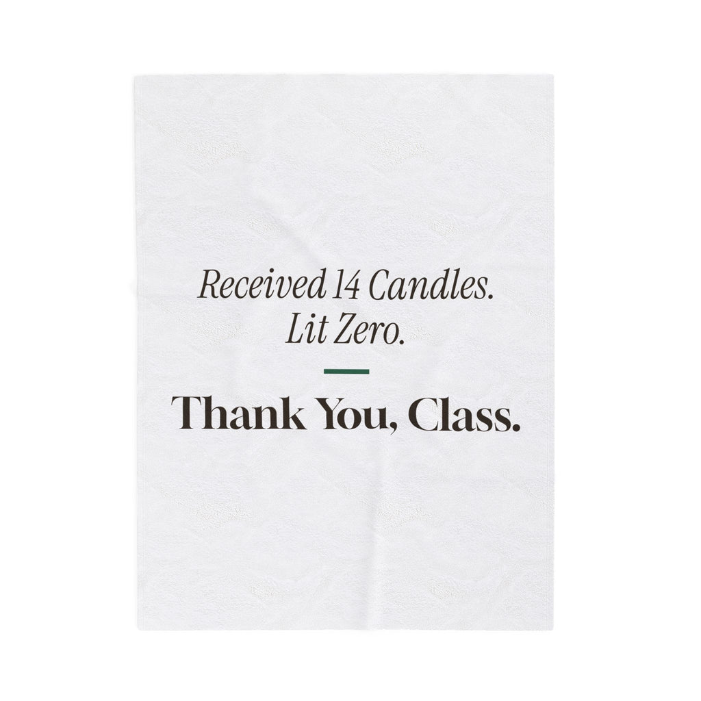 Funny Teacher Christmas Throw Blanket Received 14 Candles Thank You Class