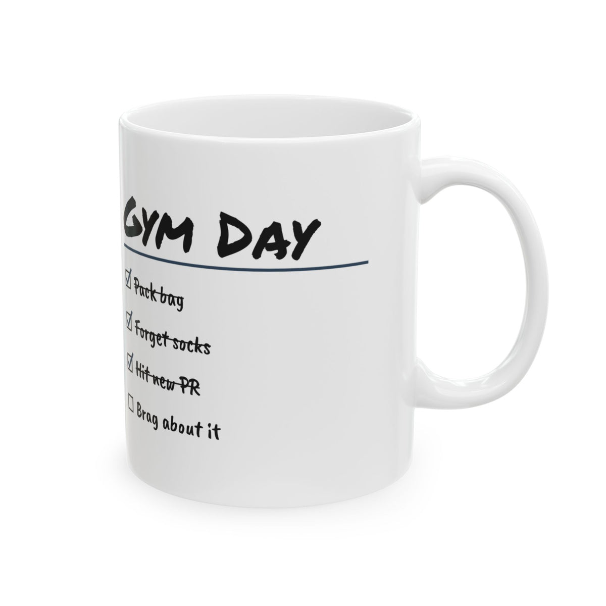 Gym Day Checklist Coffee Mug For Fitness Lovers