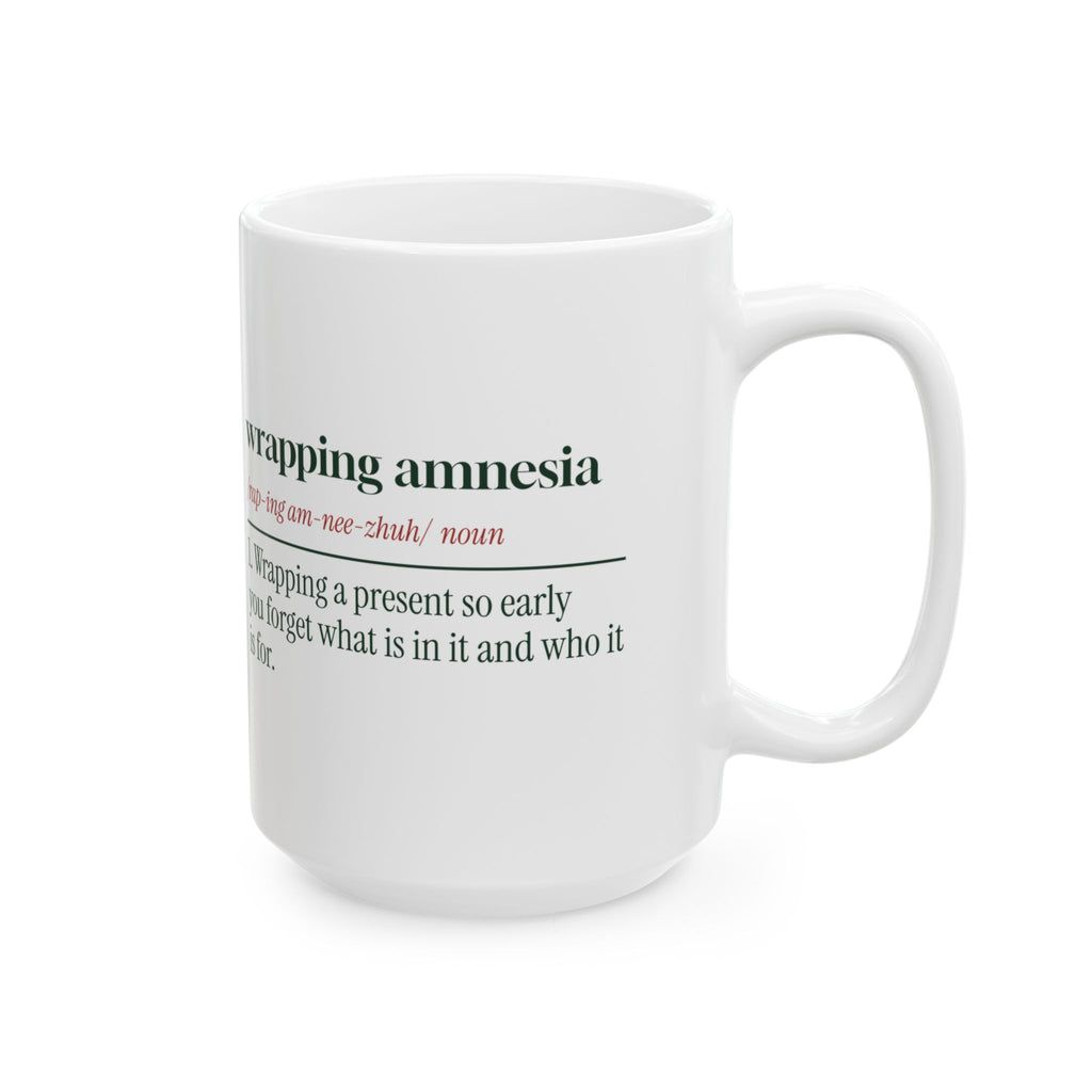 Funny Christmas Coffee Mug Wrapping Amnesia Dictionary For Shoppers