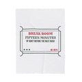 Funny Retail Christmas Throw Blanket Break Room Fifteen Minutes Ticket
