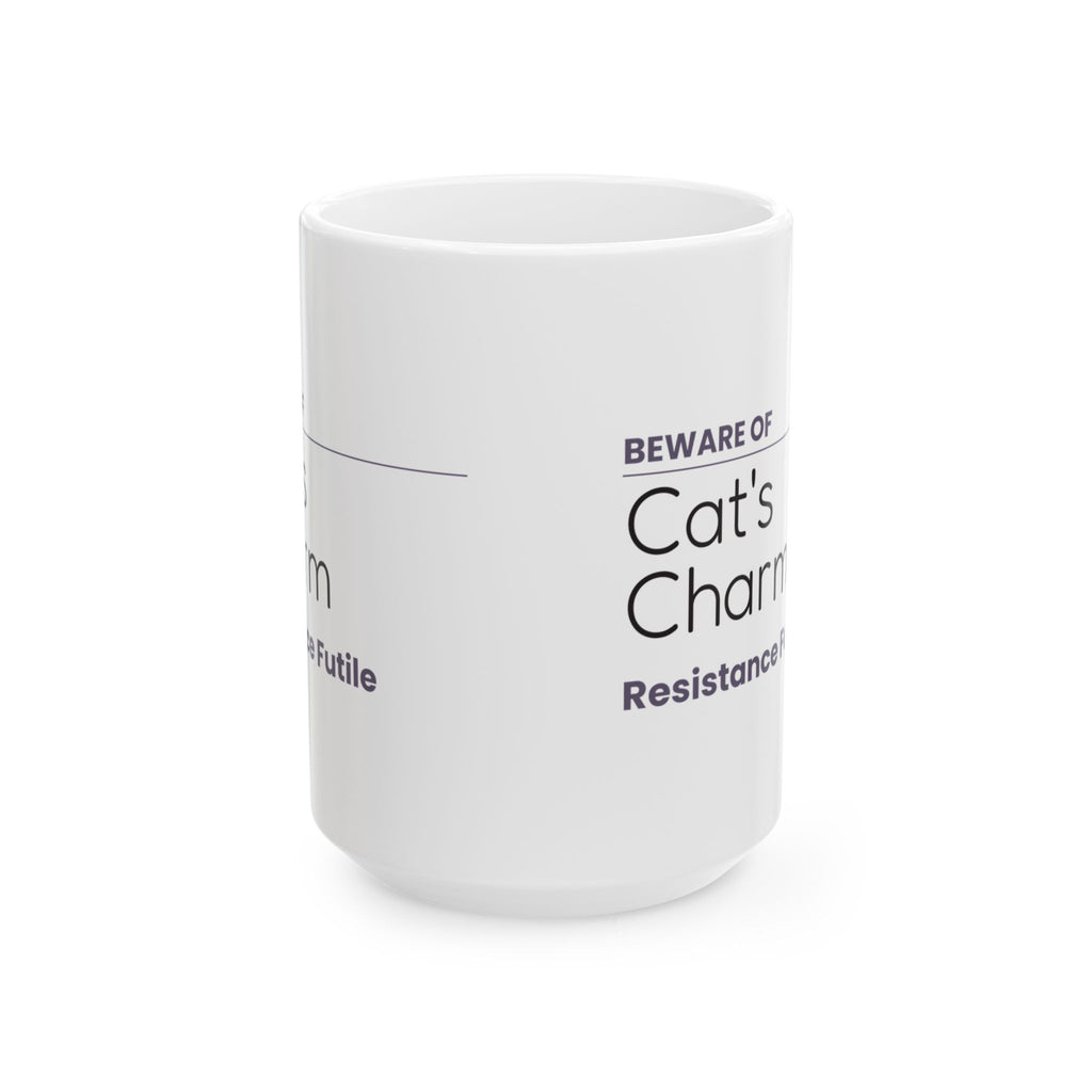 Funny Cat Coffee Mug Beware Of Cat's Charm For Cat Lovers