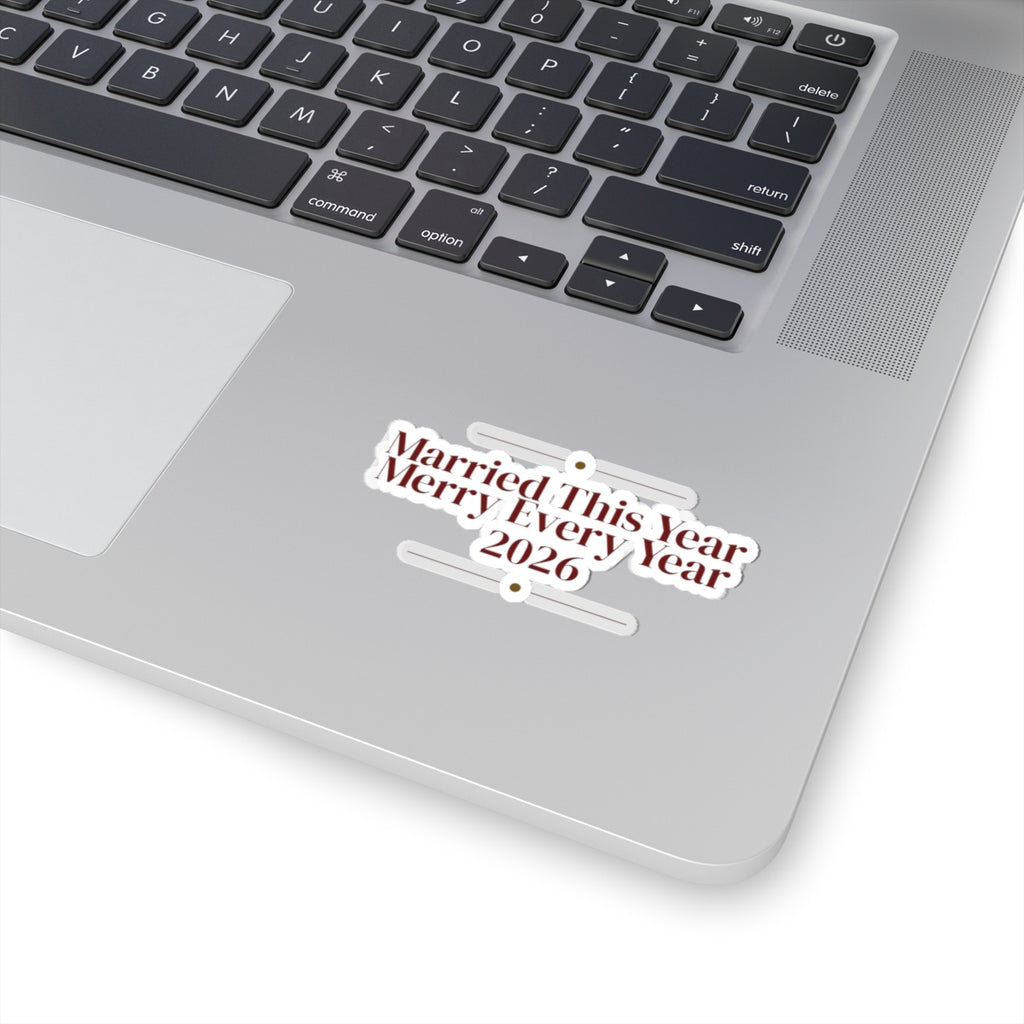 Christmas Sticker Married This Year Merry Every Year 2026