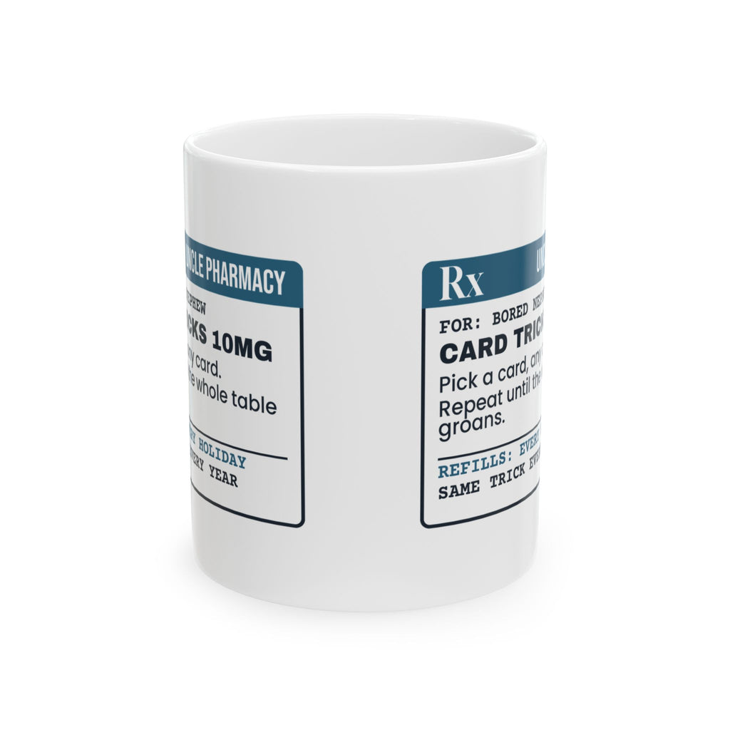Funny Uncle Coffee Mug Card Tricks Prescription Label For Uncles