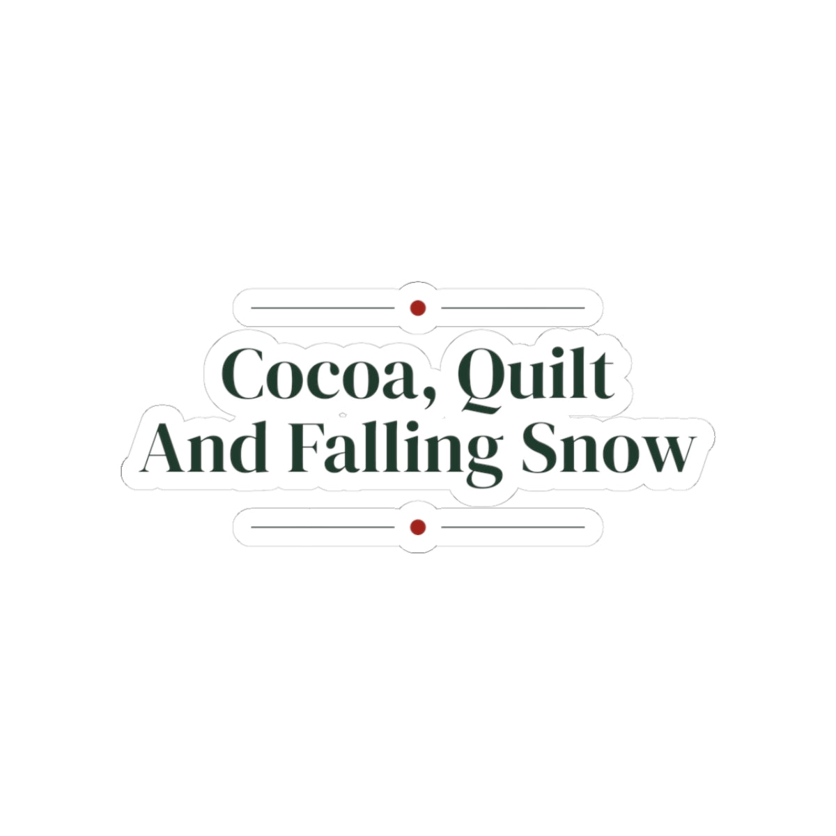 Cozy Christmas Sticker Cocoa Quilt And Falling Snow Winter Cup