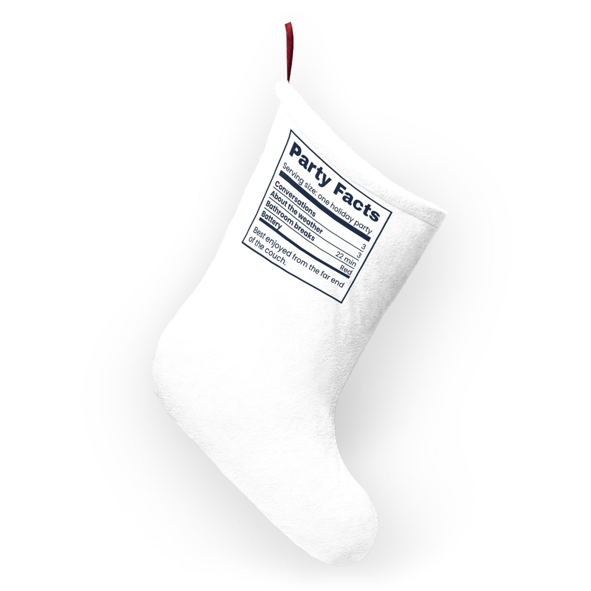 Funny Introvert Christmas Party Christmas Stocking Party Nutrition Facts