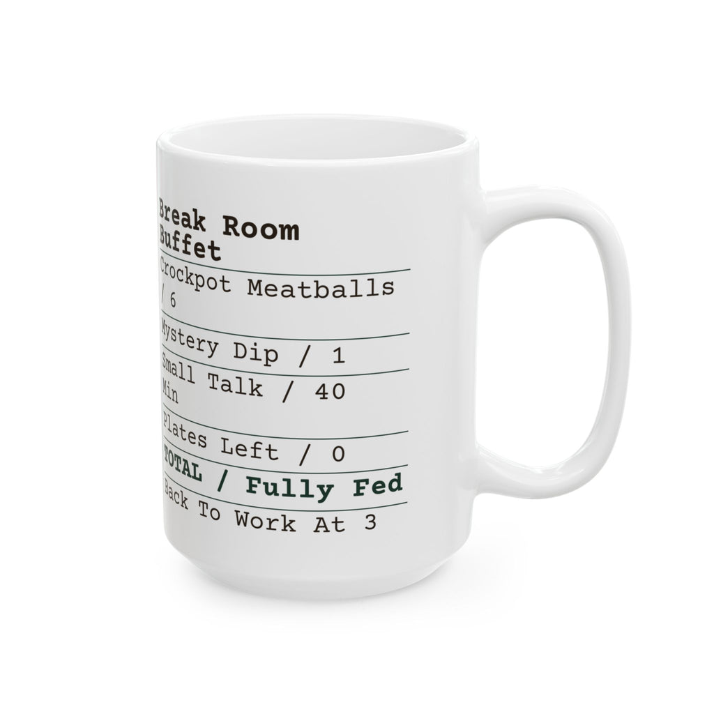 Funny Christmas Coffee Mug Break Room Buffet Receipt For Coworkers