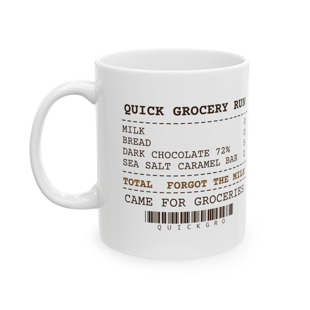 Funny Chocolate Coffee Mug Went Out For Milk Receipt For Her