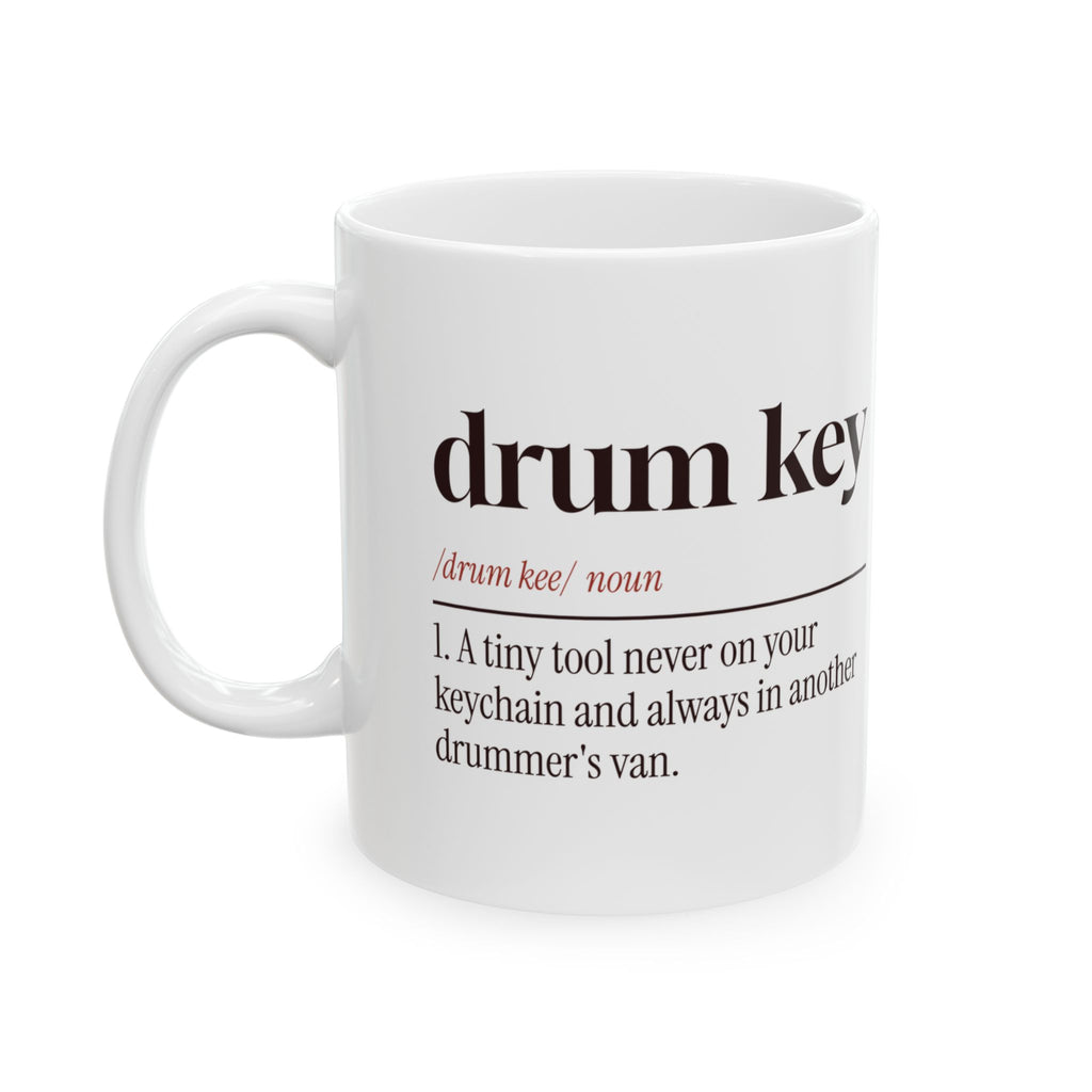 Funny Drummer Coffee Mug Drum Key Definition For Drummers