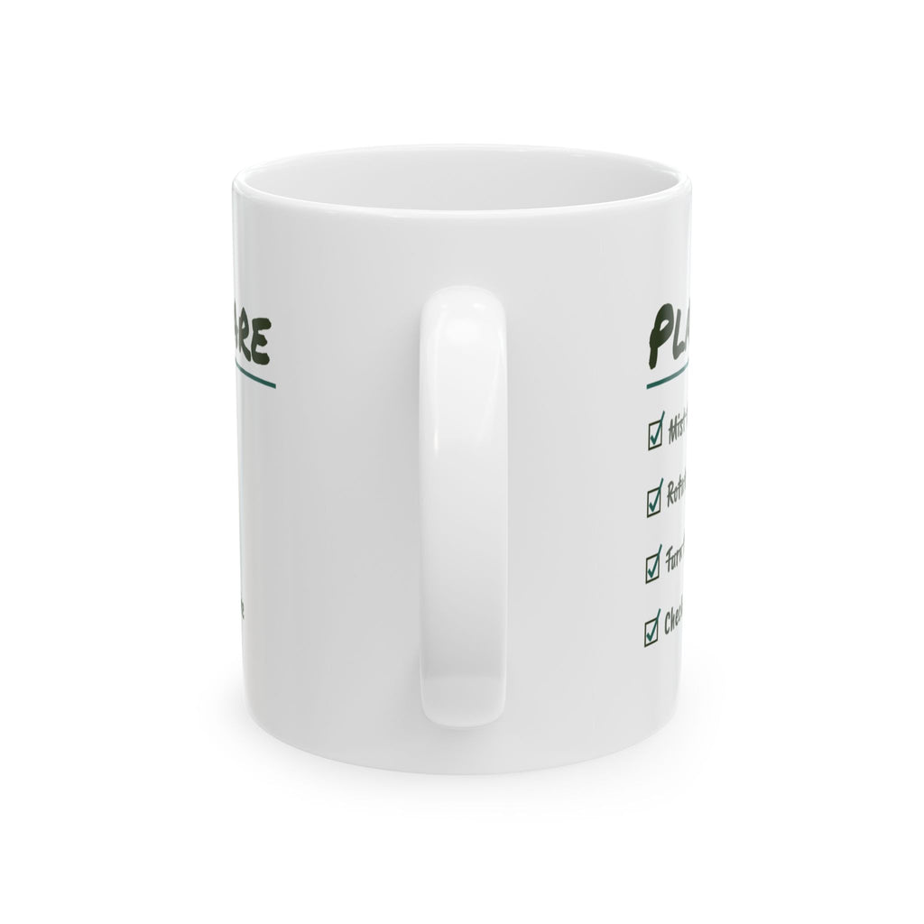 Funny Plant Lover Coffee Mug Plant Care Checklist