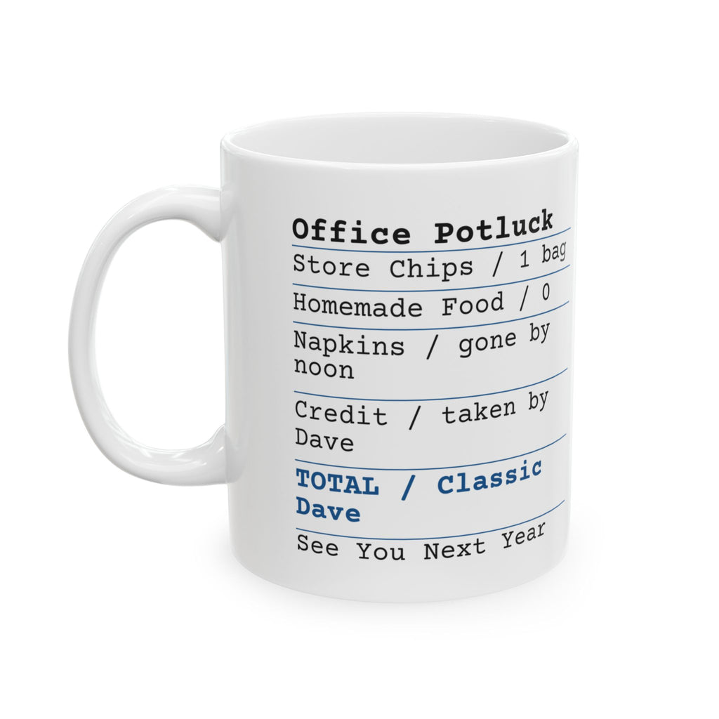 Funny Office Potluck Receipt Coffee Mug Cookout For Coworker