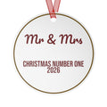 Our First Christmas Married Ornament 2026 Mr And Mrs Number One