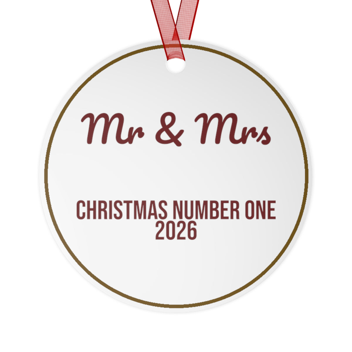 Our First Christmas Married Ornament 2026 Mr And Mrs Number One