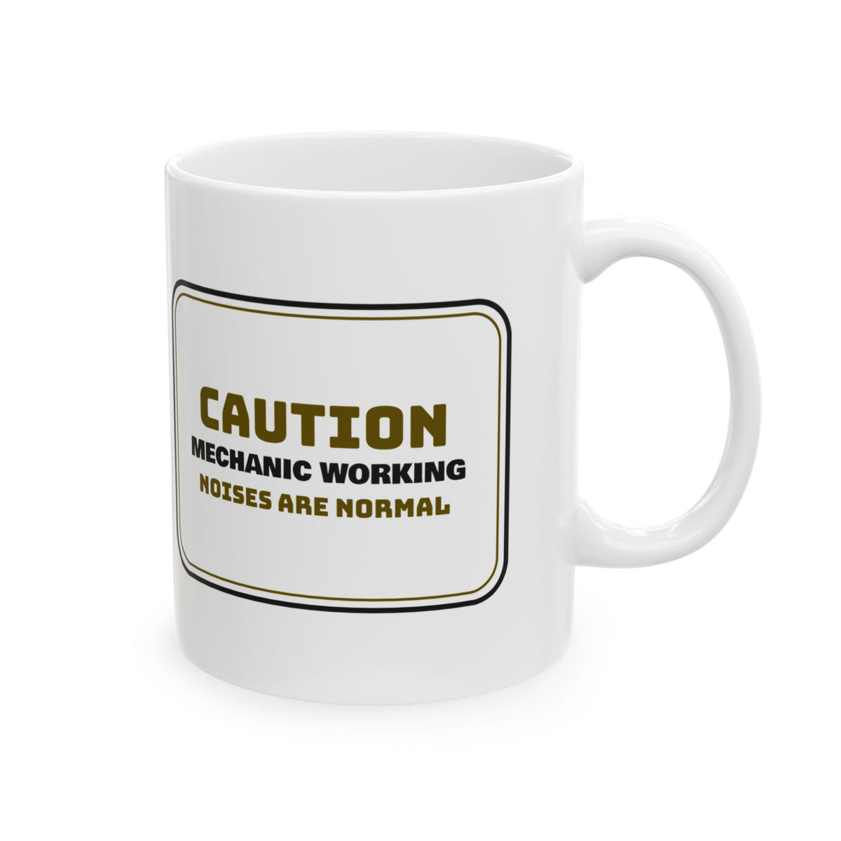 Mechanic Working Coffee Mug Noises Are Normal