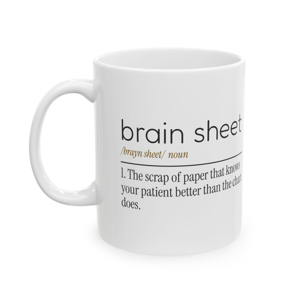 Funny Nurse Mug Brain Sheet Dictionary Definition