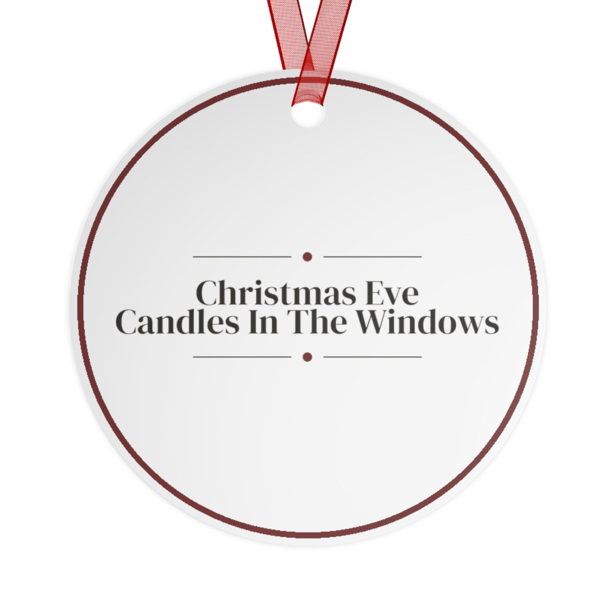 Christmas Ornament Christmas Eve Candles In The Windows
