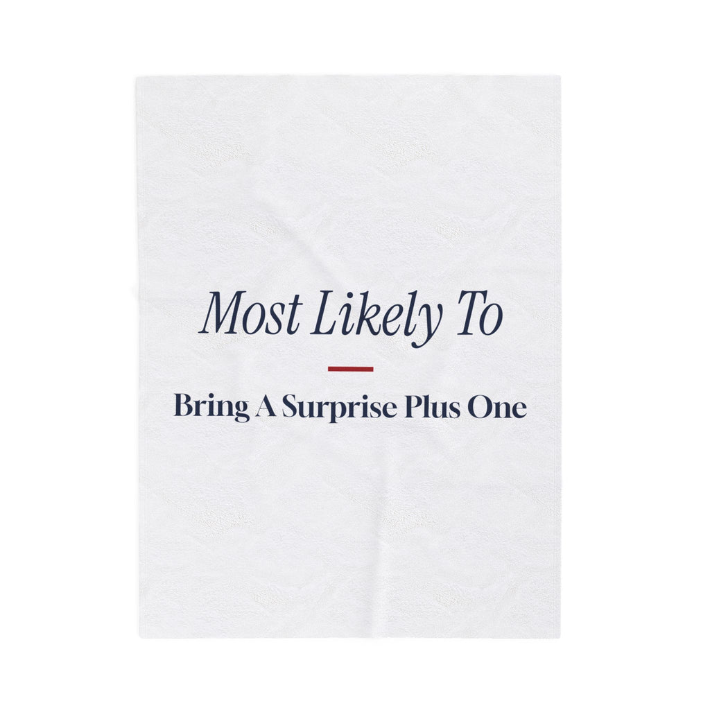 Funny Family Christmas Throw Blanket Most Likely To Bring A Surprise Plus