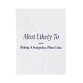Funny Family Christmas Throw Blanket Most Likely To Bring A Surprise Plus