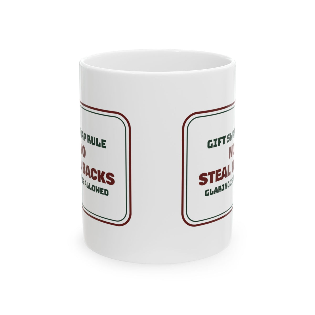 Funny White Elephant Coffee Mug No Steal Backs Glaring Is Allowed