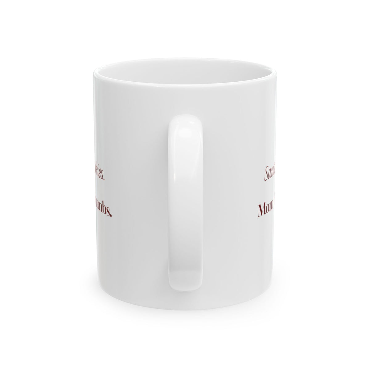 Funny Christmas Mom Coffee Mug Santa Gets The Cookies Mom Gets The Crumbs