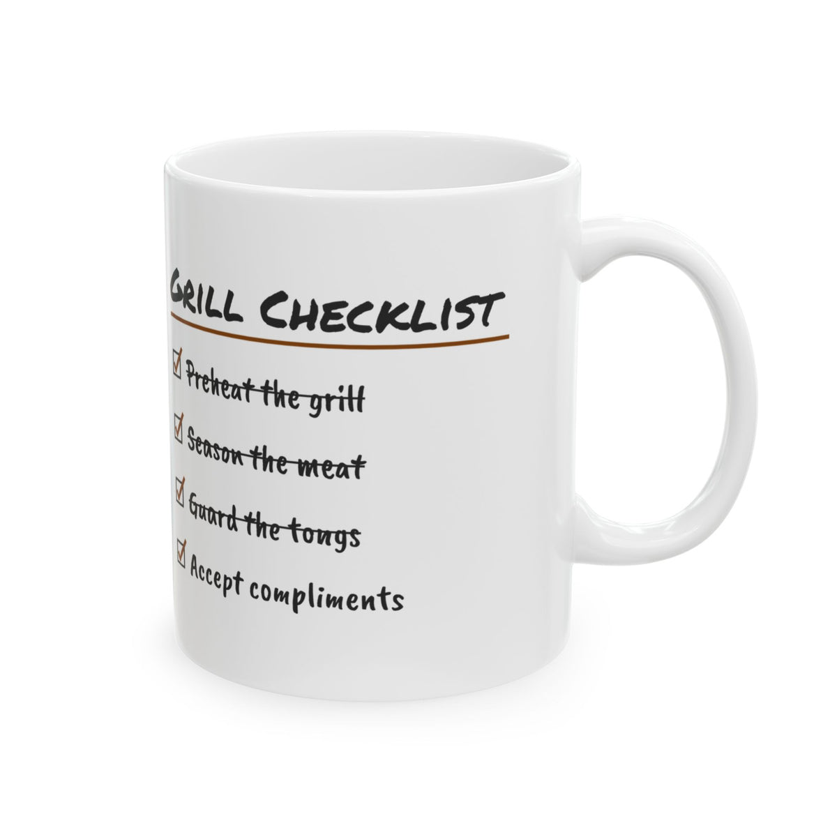Grill Checklist Coffee Mug Accept All Compliments For Dad