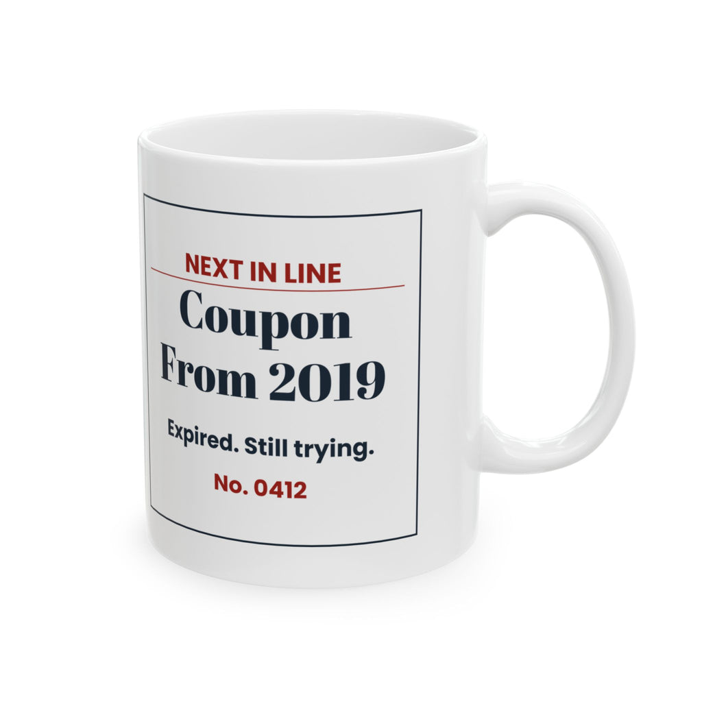 Funny Retail Worker Christmas Coffee Mug Coupon From 2019 Ticket