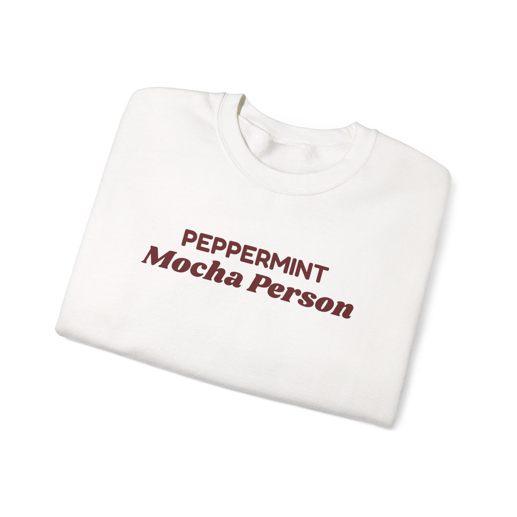 Christmas Sweatshirt Peppermint Mocha Person For Coffee Lovers
