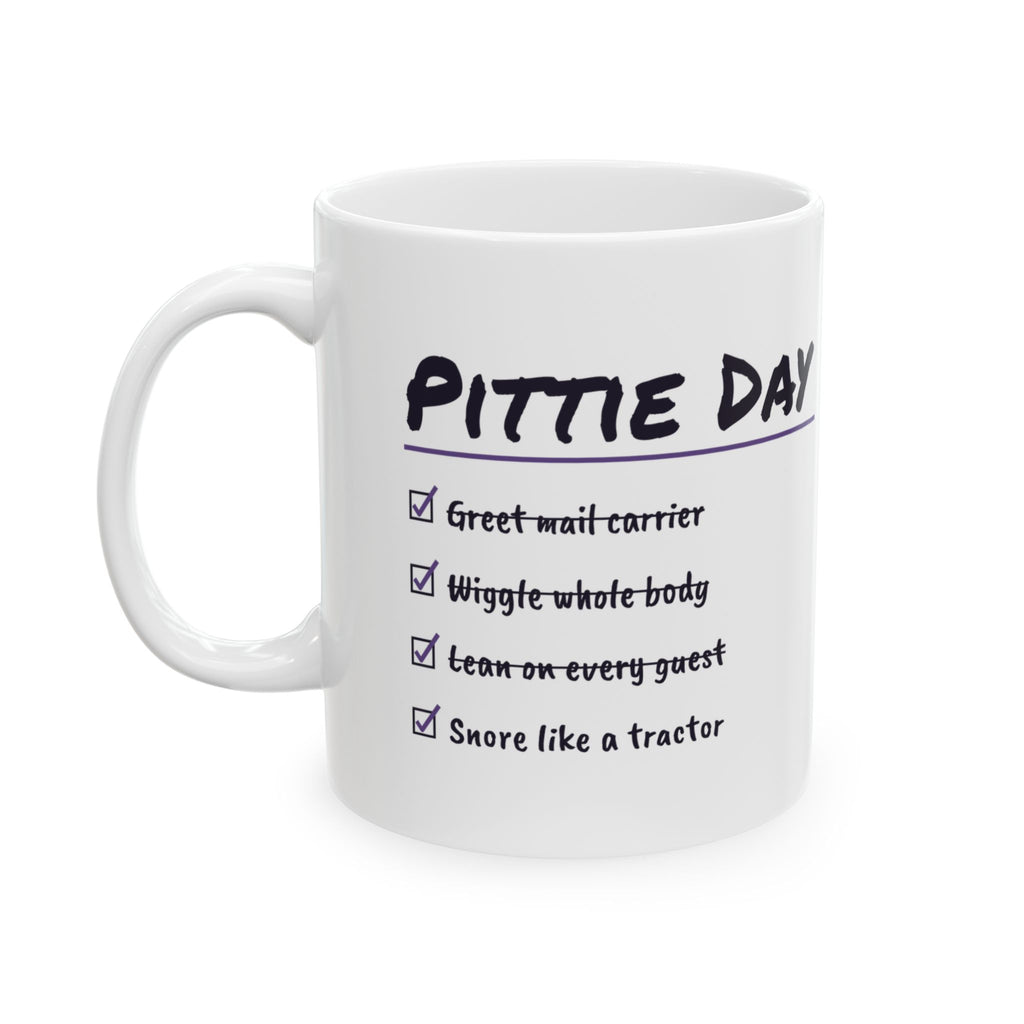 Funny Pit Bull Mug Snore Like A Tractor Pittie Checklist