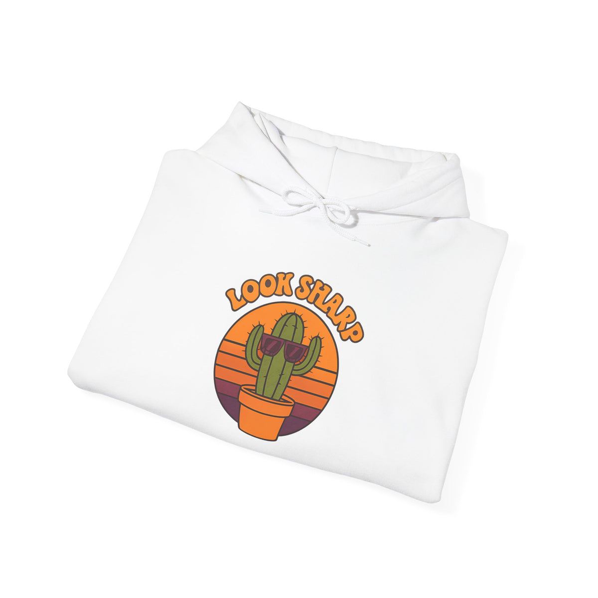 Look Sharp Funny Retro Cactus Plant Lover Hoodie