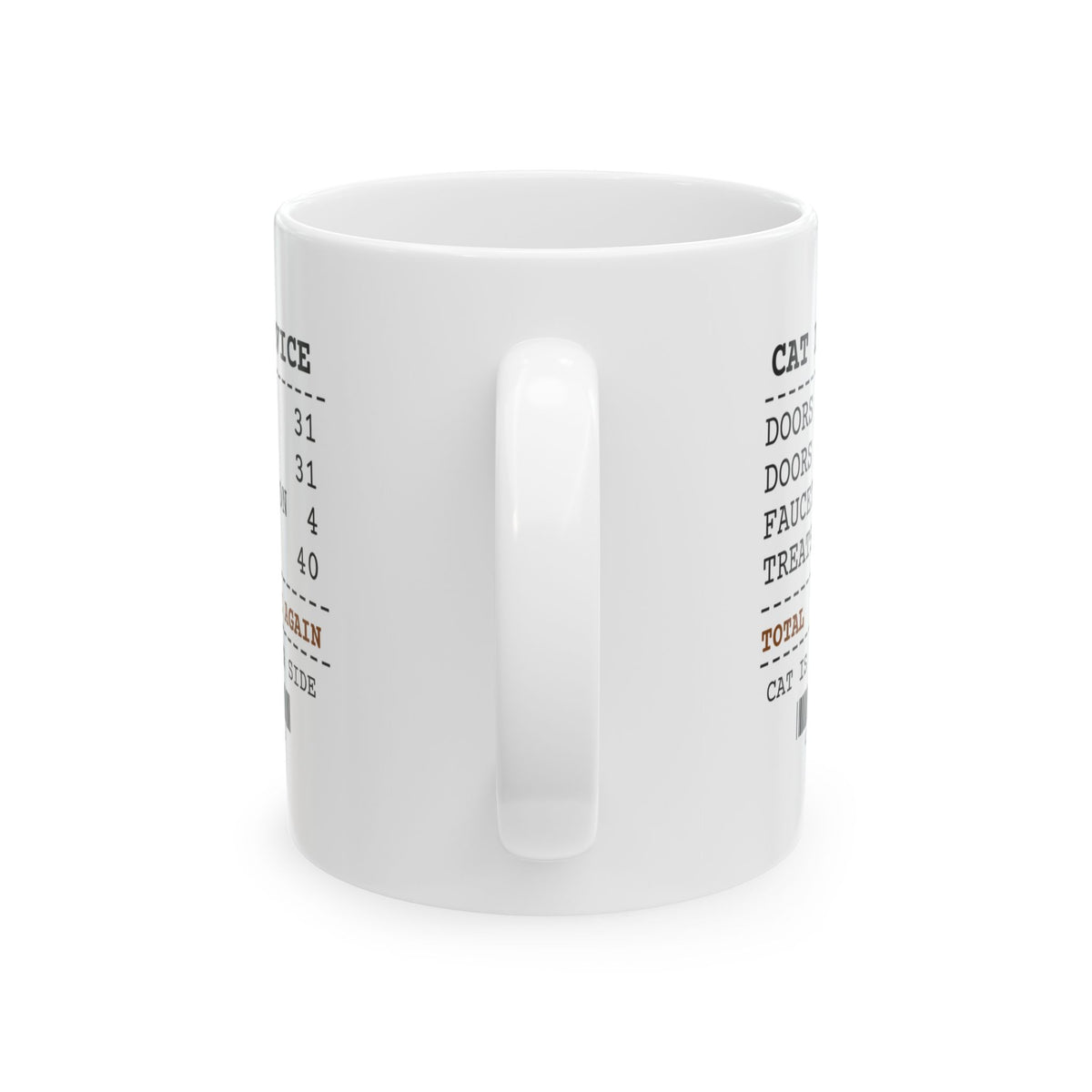 Funny Cat Dad Coffee Mug Door Service Receipt Wrong Side Again