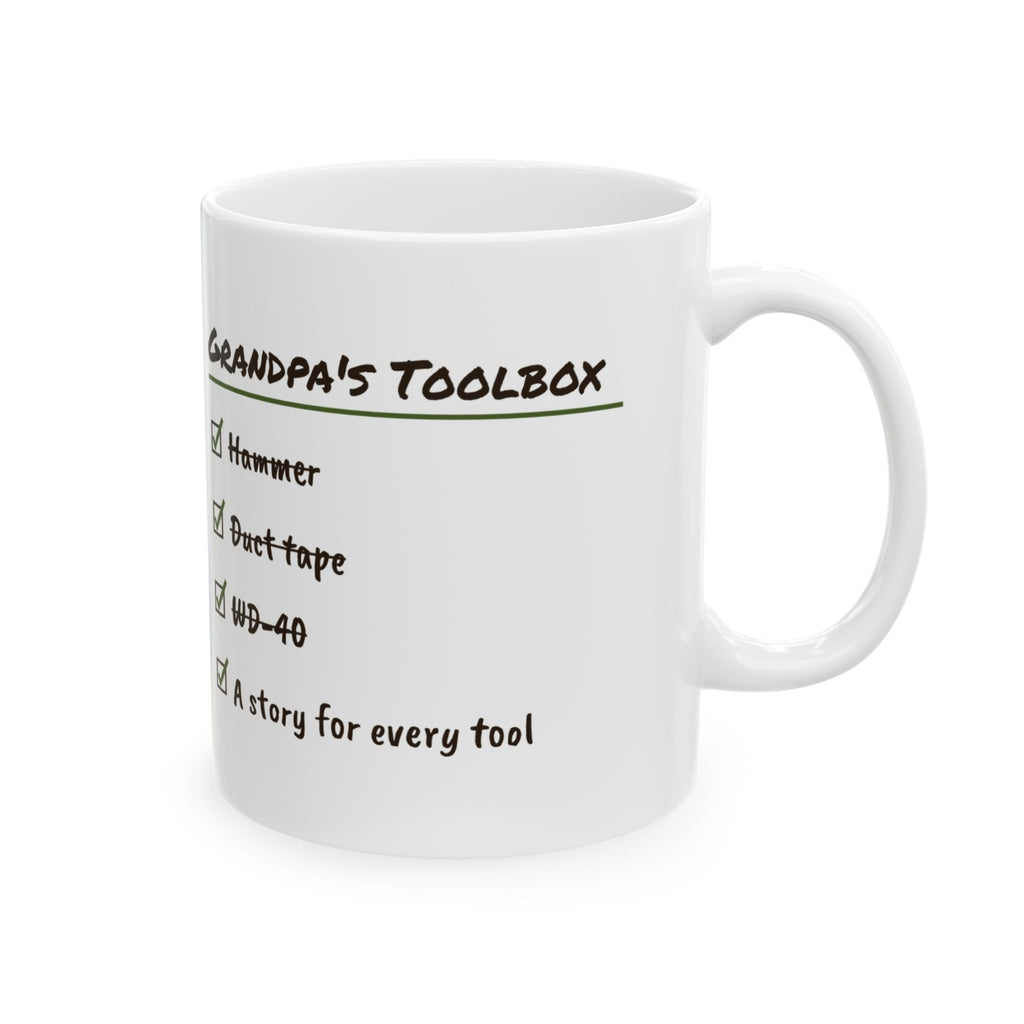 Funny Grandpa Toolbox Checklist Coffee Mug For Grandpa