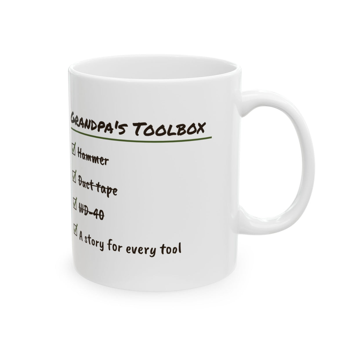 Funny Grandpa Toolbox Checklist Coffee Mug For Grandpa