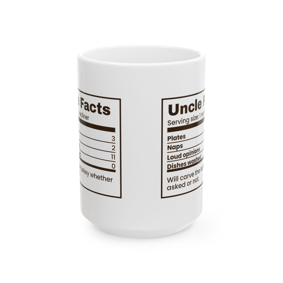 Funny Thanksgiving Coffee Mug Uncle Facts Loud Opinions 11 For Uncle