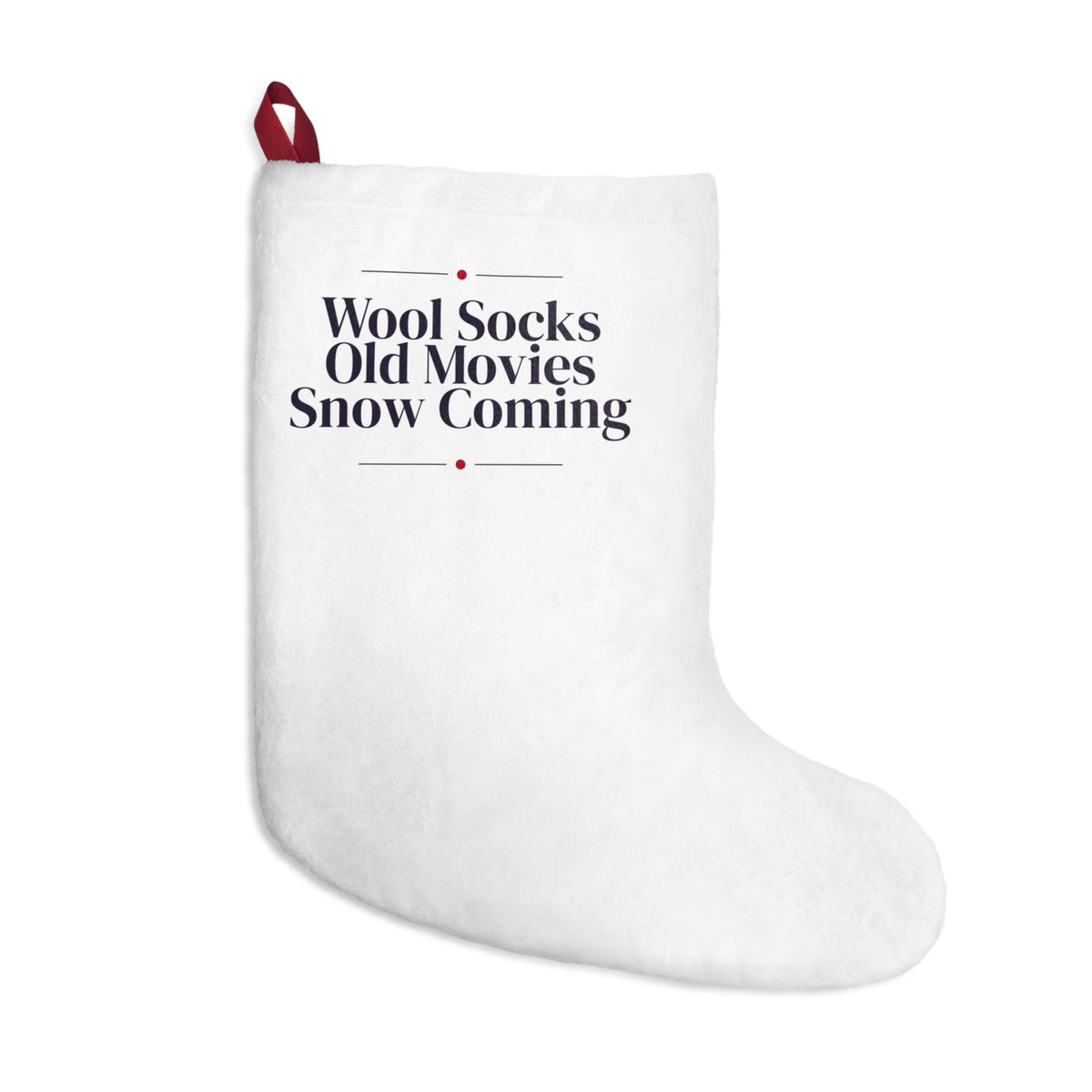 Christmas Cozy Christmas Stocking Wool Socks Old Movies Snow Coming