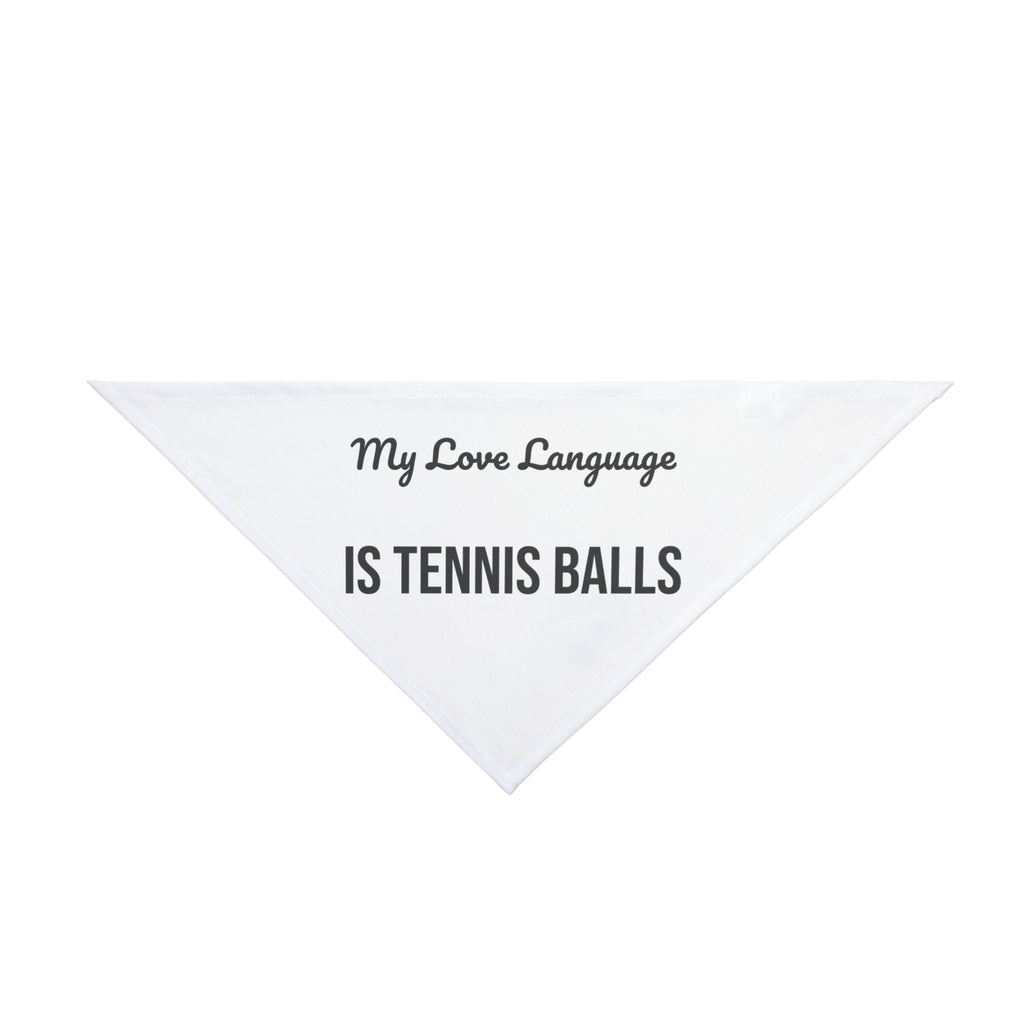 Golden Retriever Dog Bandana "My Love Language Is Tennis Balls" Funny Dog