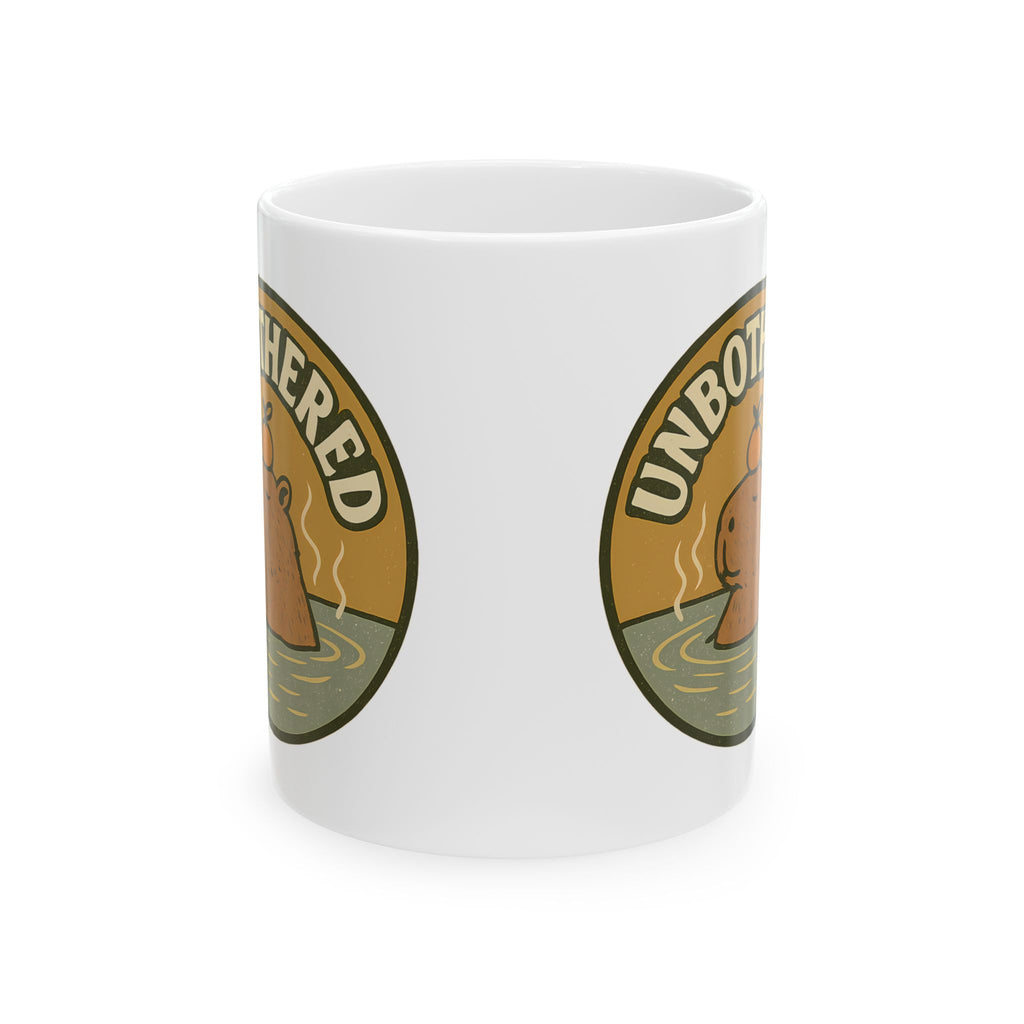Funny Unbothered Capybara Hot Spring Chill Animal Coffee Mug