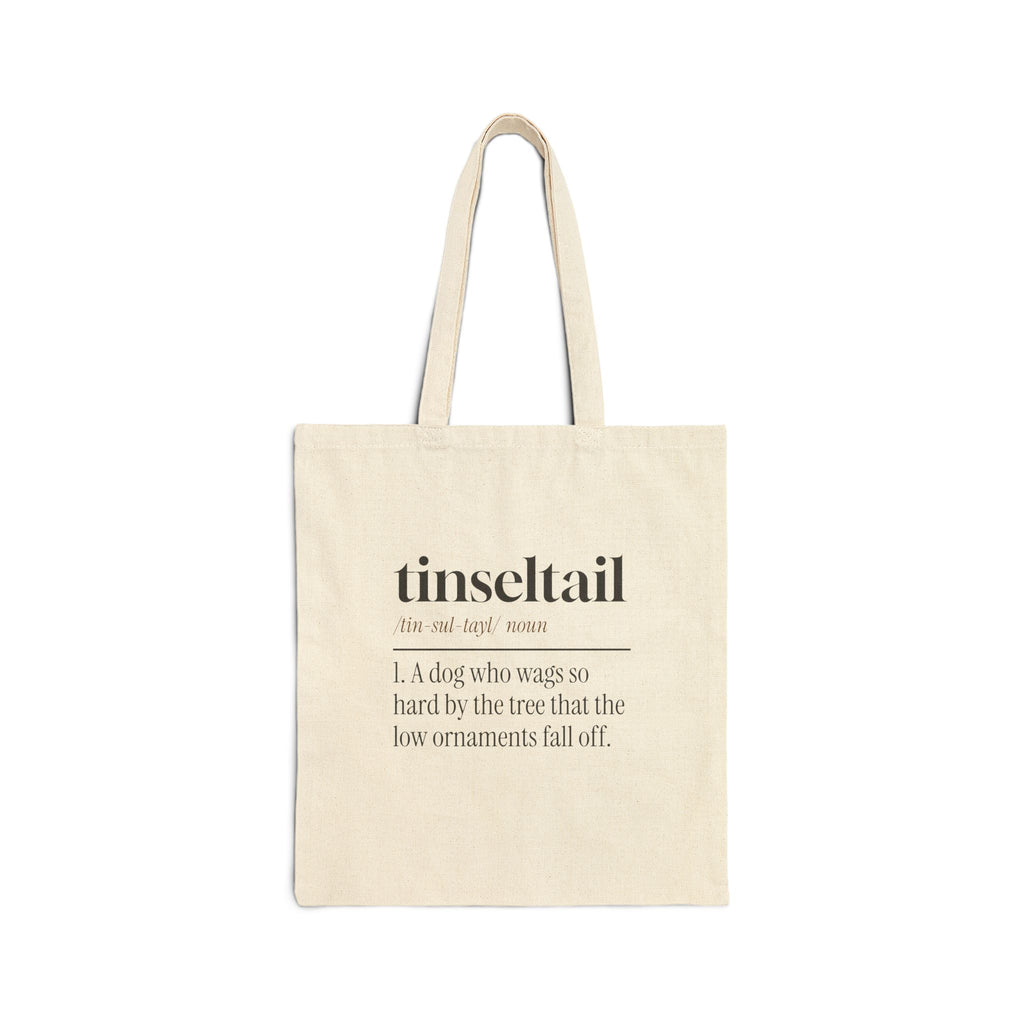 Funny Christmas Dog Tote Bag Tinseltail Definition For Dog Lovers