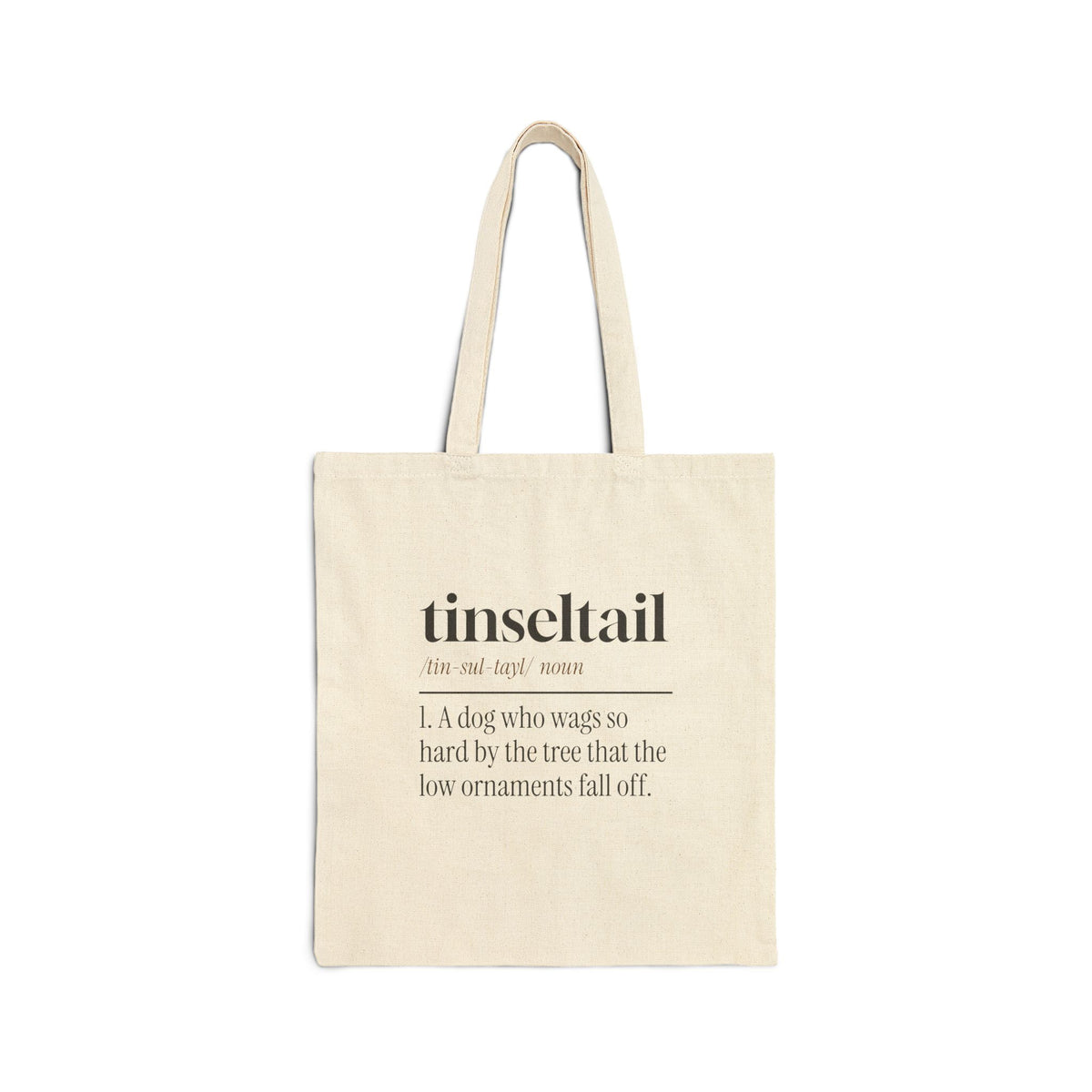 Funny Christmas Dog Tote Bag Tinseltail Definition For Dog Lovers
