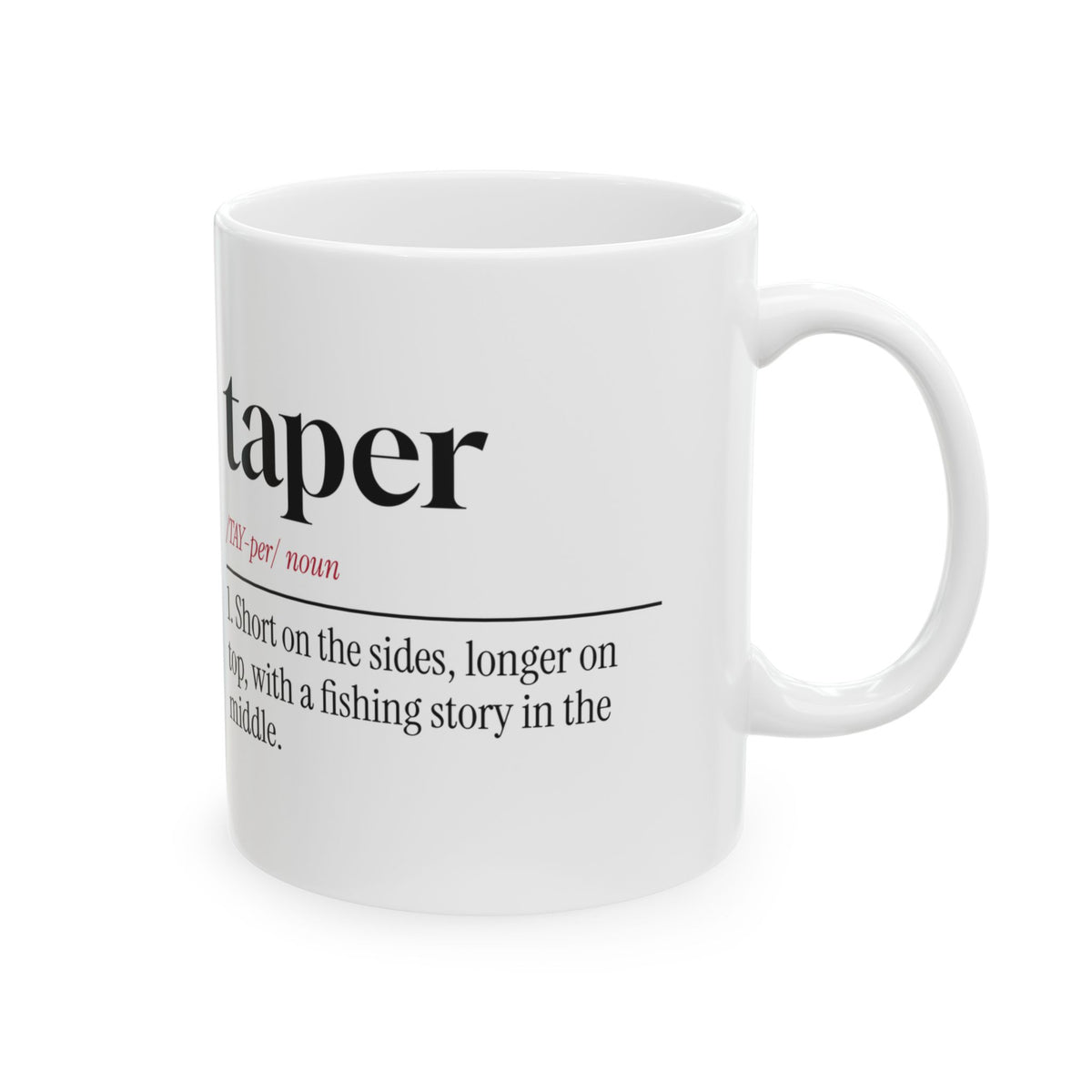 Funny Barber Coffee Mug Taper Sides Short Stories Long