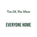 Christmas Sticker Tree Lit Fire Warm Everyone Home Cozy Design