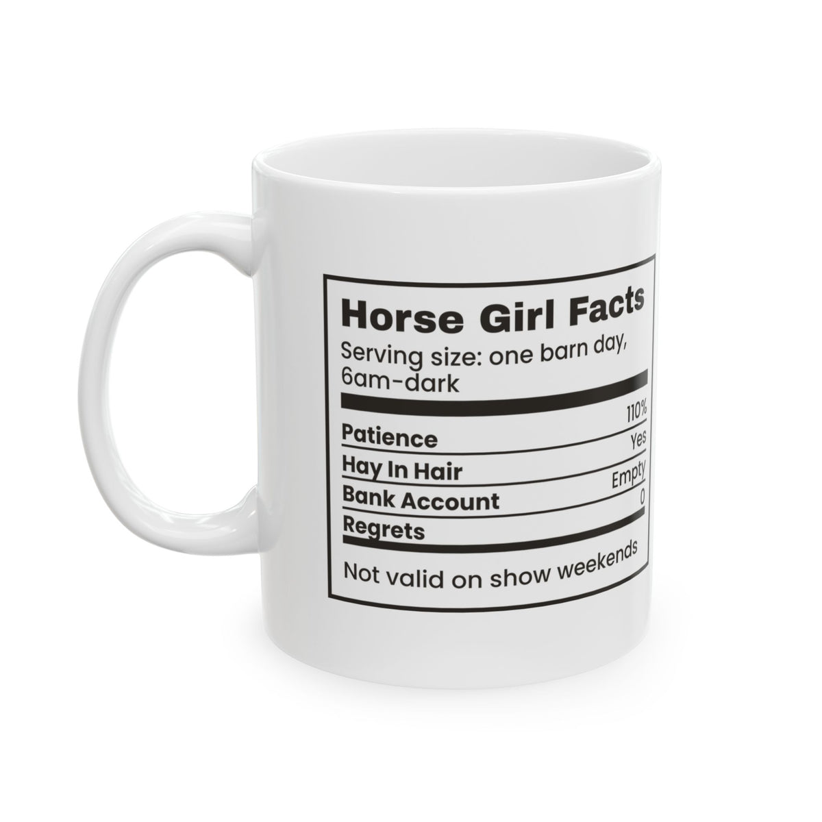 Horse Girl Coffee Mug Horse Girl Facts For Her